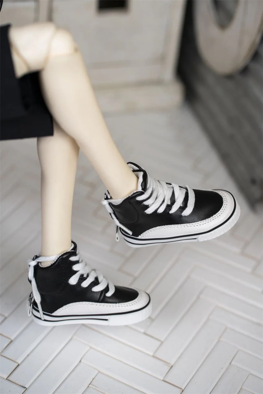 1/4 1/3 BJD SD Doll Round-toe Mini Casual Board Shoes Daily Spot Inventory White Black Yellow Boy's Sneakers Doll Accessories