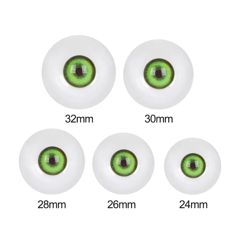 1Pair Glass Eyes Safety Animal Eyeball For BJD Multicolor Doll Making Crafts DIY Toy Accessories 24/26/28/30/32mm