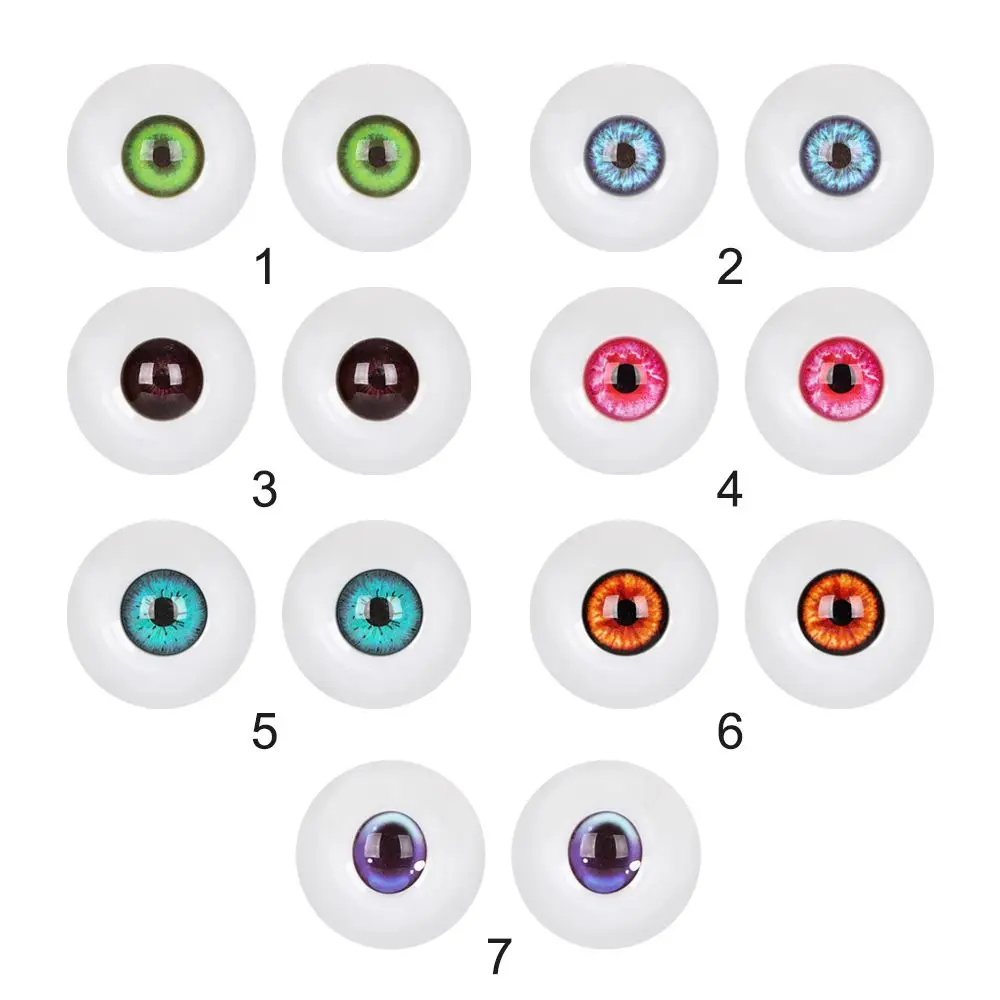 1Pair Glass Eyes Safety Animal Eyeball For BJD Multicolor Doll Making Crafts DIY Toy Accessories 24/26/28/30/32mm