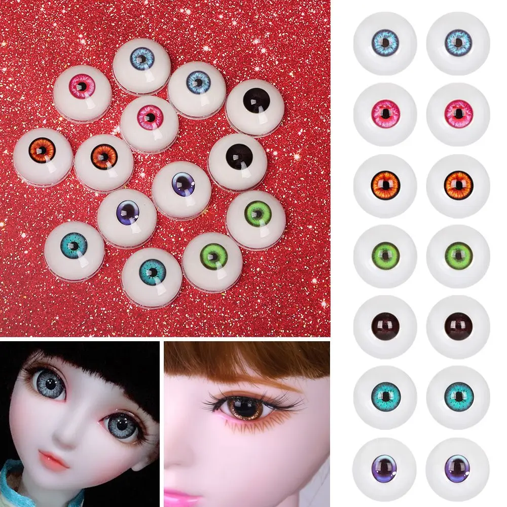 1Pair Glass Eyes Safety Animal Eyeball For BJD Multicolor Doll Making Crafts DIY Toy Accessories 24/26/28/30/32mm