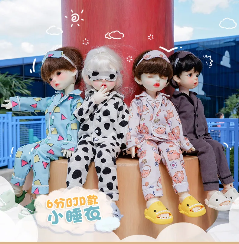 1/6BJD Doll Clothes Shirt Tops Trousers Pajamas Set Home Clothes for Large 1/6, Yosd, 30cm Doll Clothes Accessories Shoes