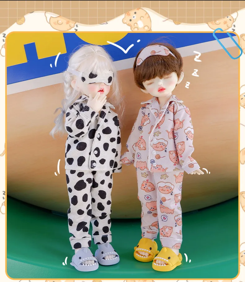 1/6BJD Doll Clothes Shirt Tops Trousers Pajamas Set Home Clothes for Large 1/6, Yosd, 30cm Doll Clothes Accessories Shoes
