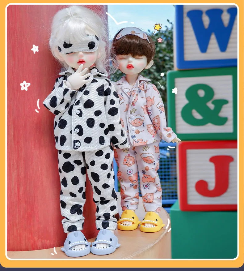 1/6BJD Doll Clothes Shirt Tops Trousers Pajamas Set Home Clothes for Large 1/6, Yosd, 30cm Doll Clothes Accessories Shoes