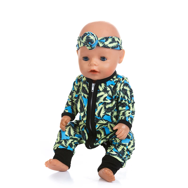 2023 New Pajamas Fit For 17Inches Baby Doll 43cm Born Babies Doll Clothes
