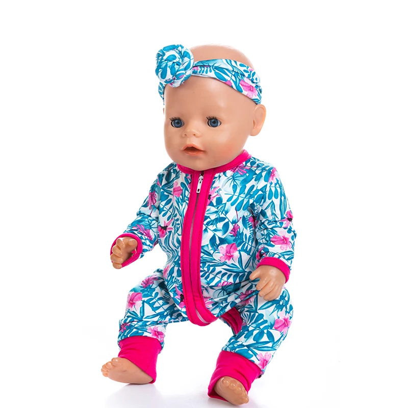 2023 New Pajamas Fit For 17Inches Baby Doll 43cm Born Babies Doll Clothes
