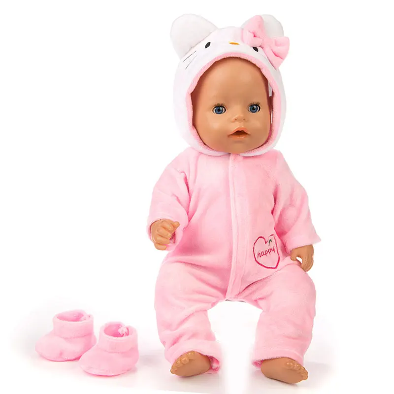 2023 New Pajamas Fit For 17Inches Baby Doll 43cm Born Babies Doll Clothes
