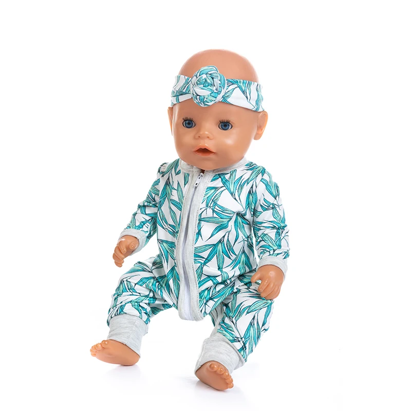 2023 New Pajamas Fit For 17Inches Baby Doll 43cm Born Babies Doll Clothes