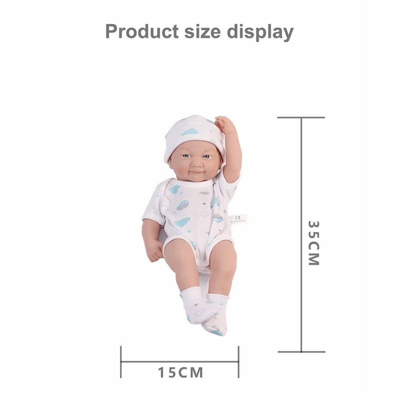 35cm Reborn Doll Cute Vinyl Reborn Dolls For 13.78inch Cute Doll Full Body Soft Vinyl Dolls Reborn Toys Gifts To Women