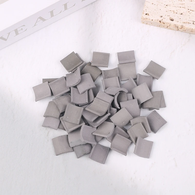 60 Pcs Roof Tiles Building Set Miniature Tiles Mini Dollhouse Shingles Fake Tile Dollhouse Kitchen Garden Accessories