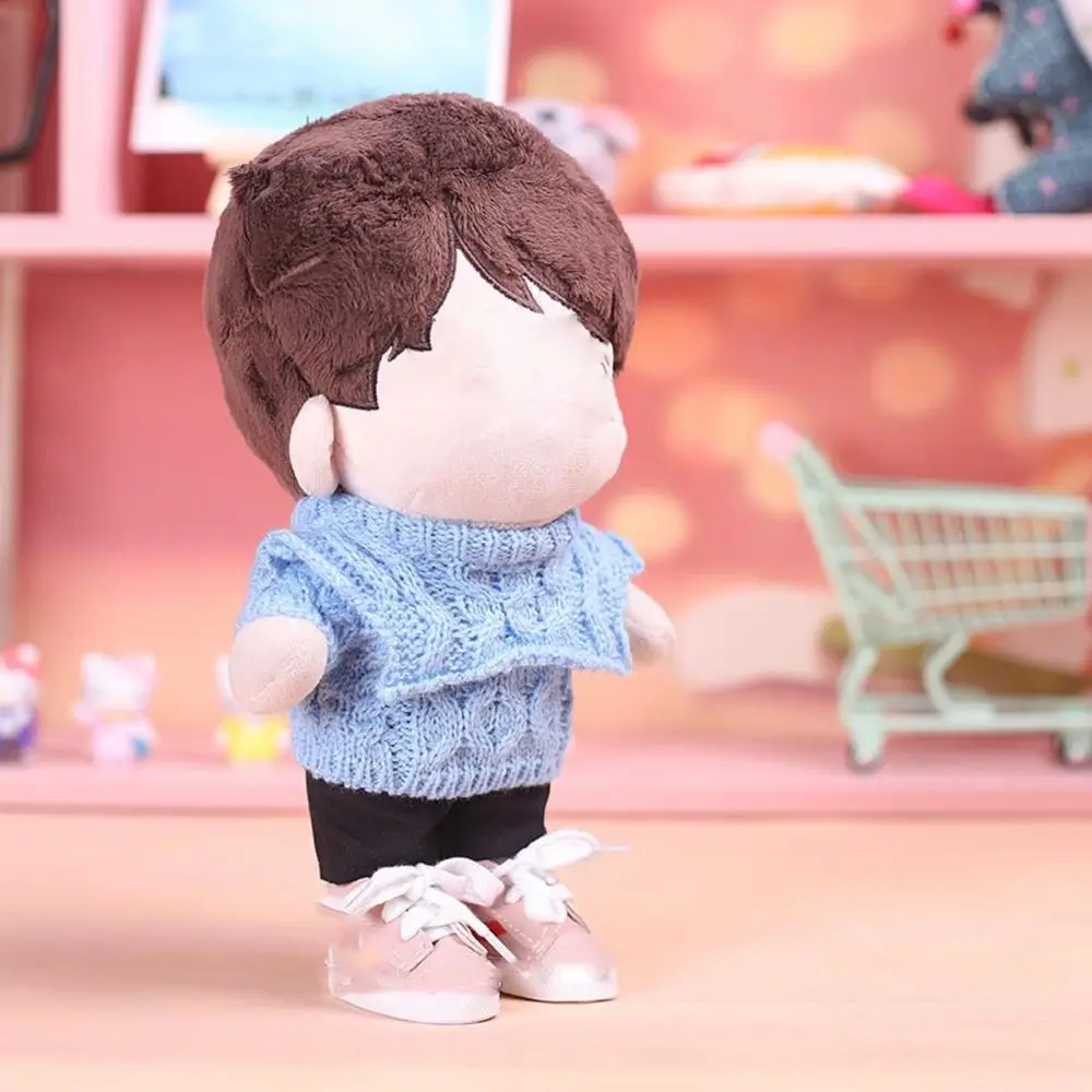 20cm Doll Fashion Knitted Coat Clothes Outfits Winter Warm Sweater Tops Doll Socks for Idol Dolls Cardigans Accessories