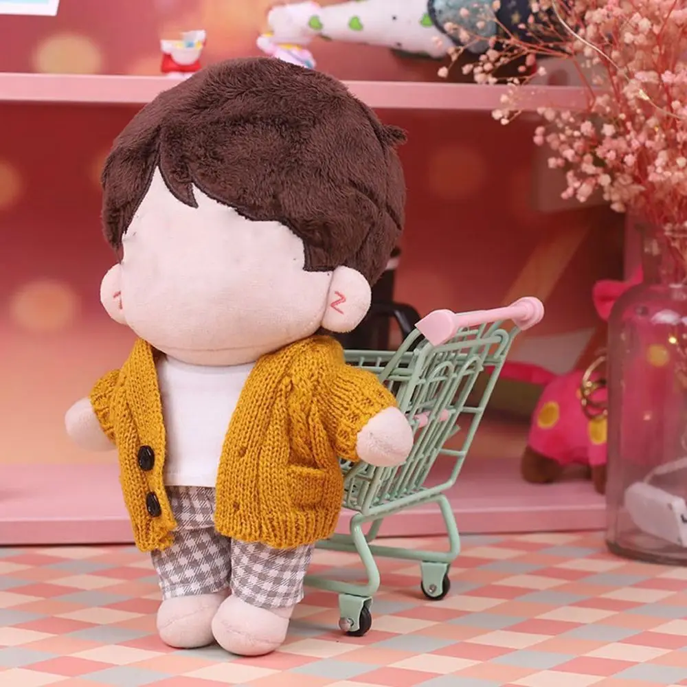 20cm Doll Fashion Knitted Coat Clothes Outfits Winter Warm Sweater Tops Doll Socks for Idol Dolls Cardigans Accessories
