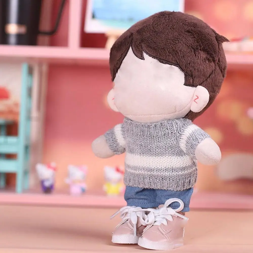 20cm Doll Fashion Knitted Coat Clothes Outfits Winter Warm Sweater Tops Doll Socks for Idol Dolls Cardigans Accessories