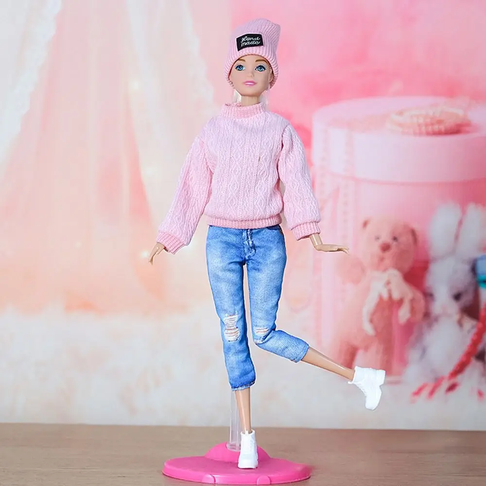 1/6 Doll Fashion Casual Clothes Hats Winter Wear Sweaters Pants Handmade Girl Doll Wearing Set For 29~32 cm Doll Clothes DIY