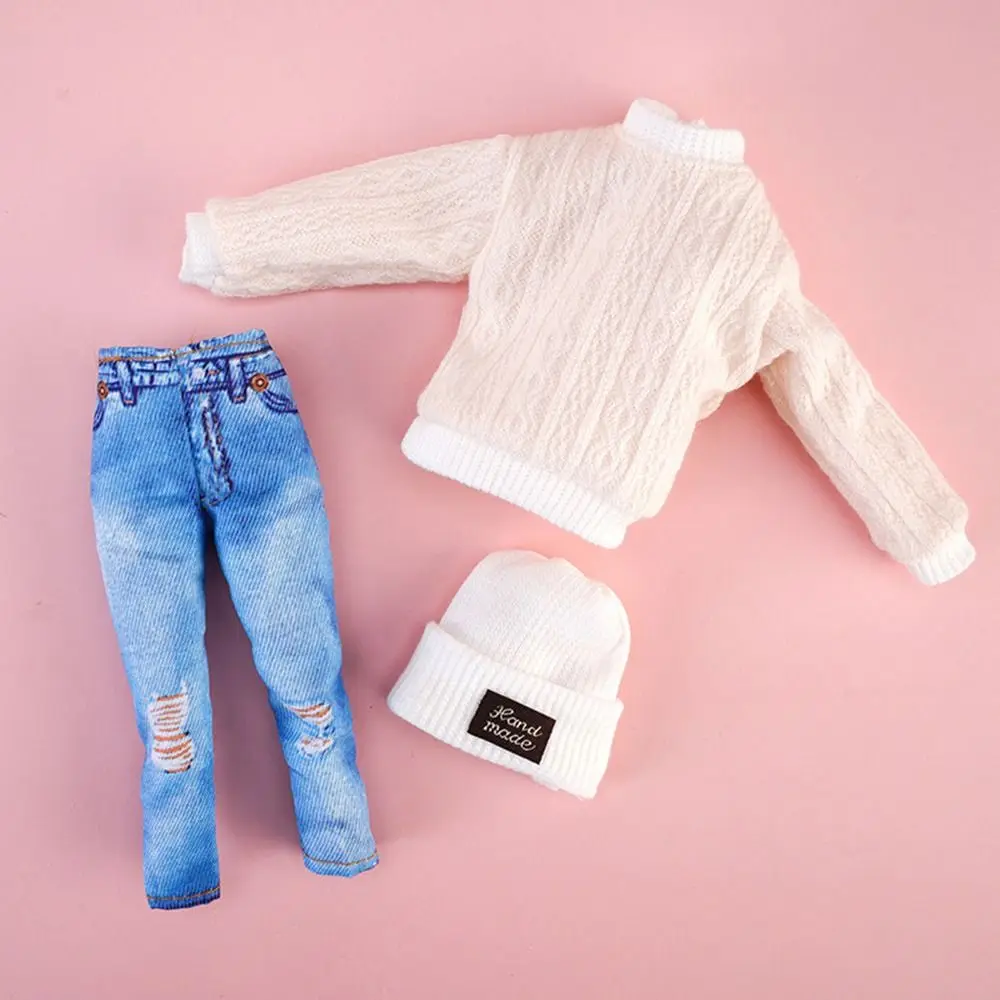 1/6 Doll Fashion Casual Clothes Hats Winter Wear Sweaters Pants Handmade Girl Doll Wearing Set For 29~32 cm Doll Clothes DIY