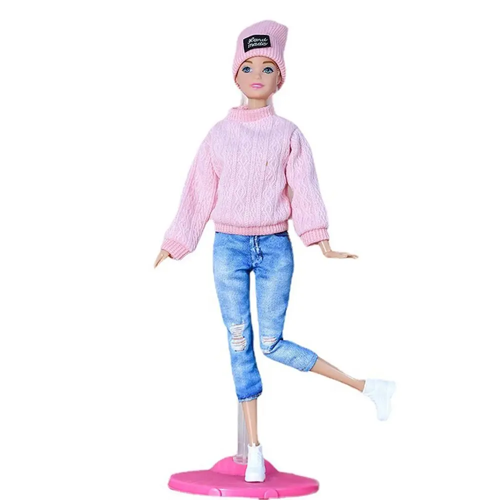 1/6 Doll Fashion Casual Clothes Hats Winter Wear Sweaters Pants Handmade Girl Doll Wearing Set For 29~32 cm Doll Clothes DIY
