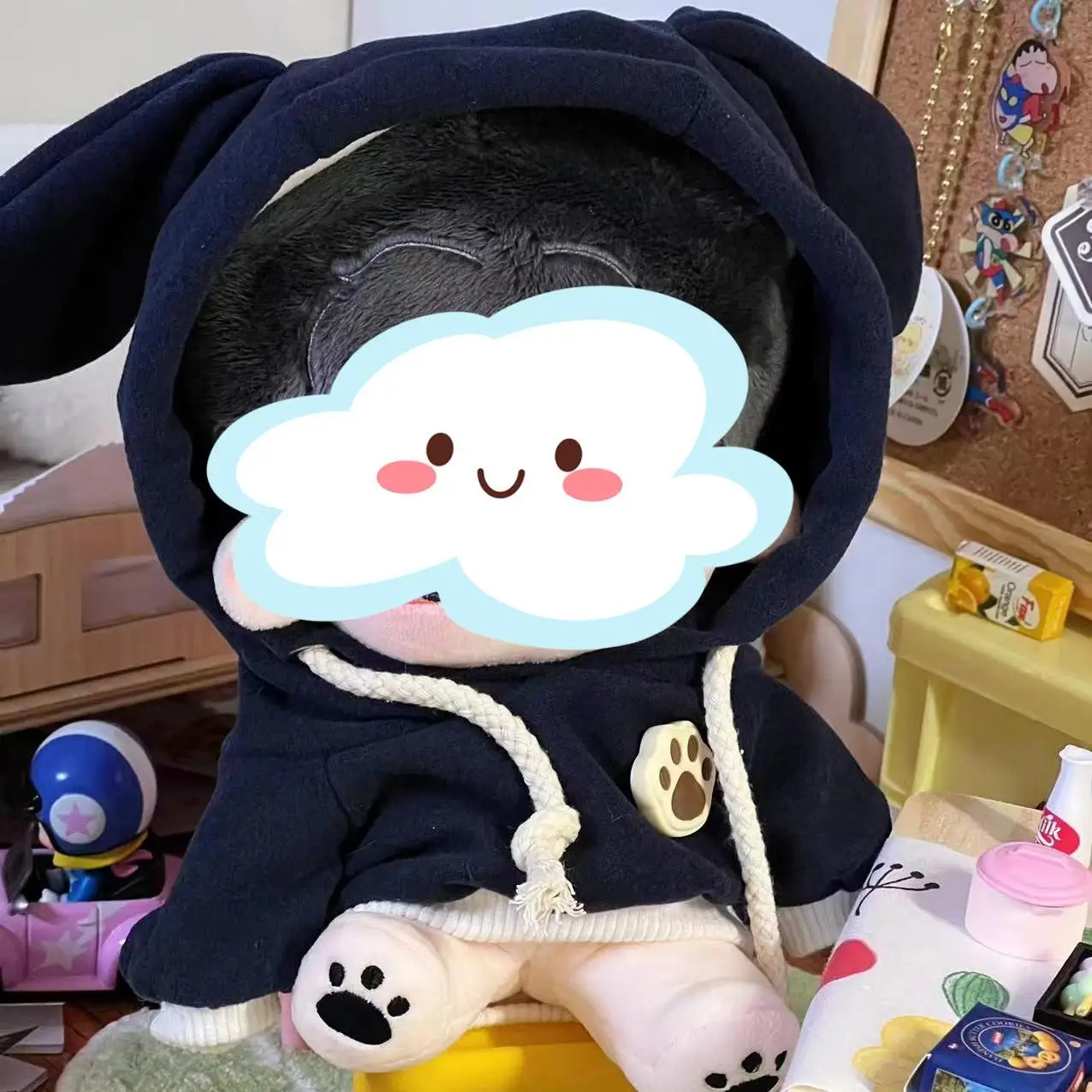 Doll Clothes 20cm Cotton Doll Replacement Clothes Hooded Sweaters Plush Doll Clothes Children's Holiday Gifts