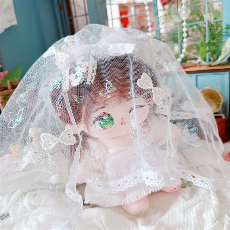 20cm Cute Idol Plush Doll Wear Wedding Dress Suit Clothes Accessory Kawaii No Attribute Stuffed Cotton Naked Dolls Soft Girl Toy