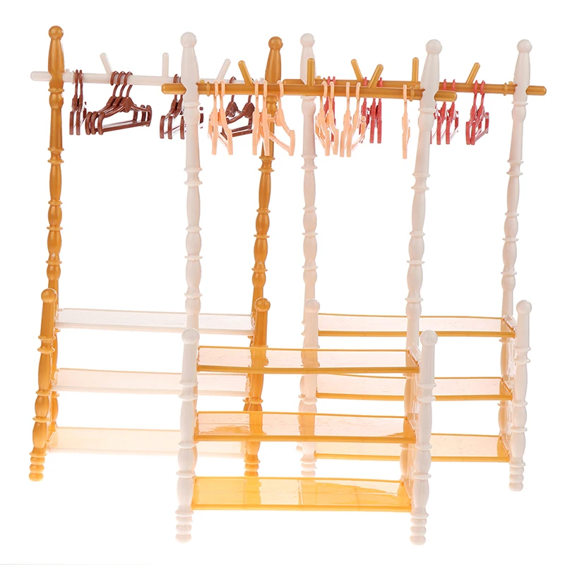 1set 30cm Dolls Hangers Dress Clothes Holder Cute Accessories Doll Clothes Rack Garment Organizer Hangers for Dolls Handbag