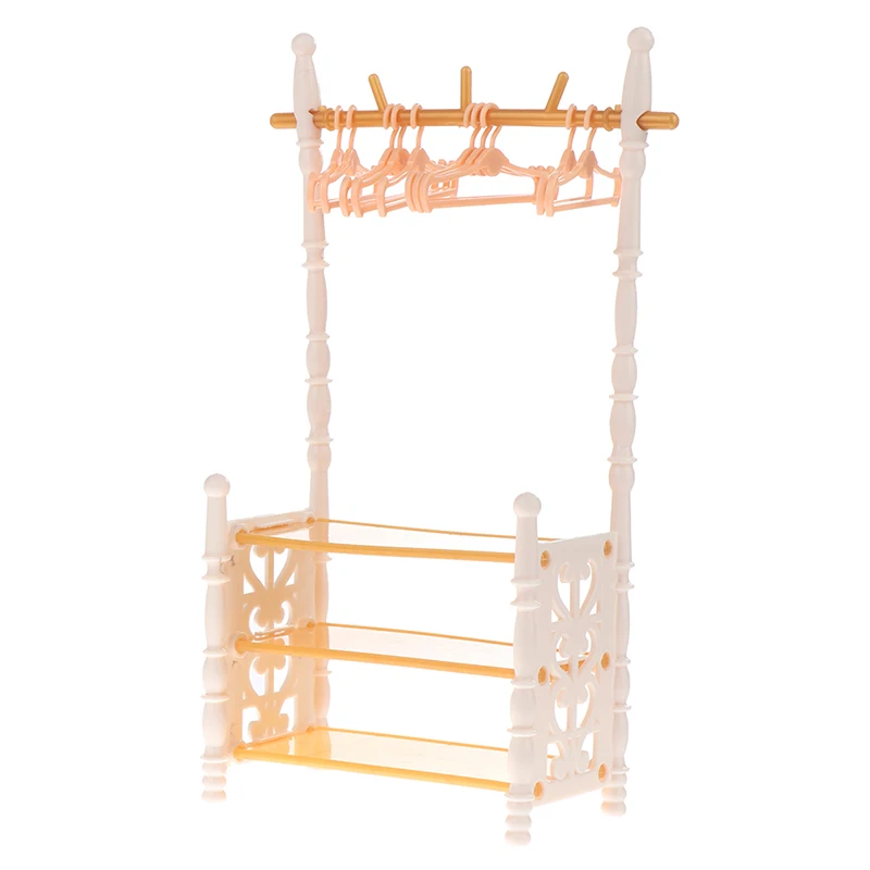 1set 30cm Dolls Hangers Dress Clothes Holder Cute Accessories Doll Clothes Rack Garment Organizer Hangers for Dolls Handbag