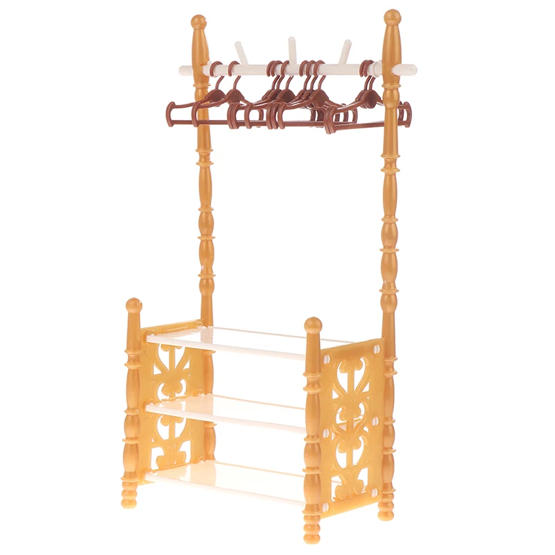 1set 30cm Dolls Hangers Dress Clothes Holder Cute Accessories Doll Clothes Rack Garment Organizer Hangers for Dolls Handbag