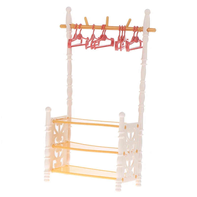 1set 30cm Dolls Hangers Dress Clothes Holder Cute Accessories Doll Clothes Rack Garment Organizer Hangers for Dolls Handbag