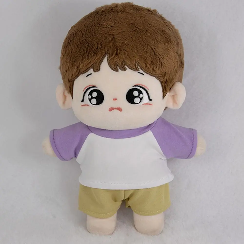 10CM Doll Clothes Cute Tops Cotton T-shirt Candy Color Sweatshirt For Cotton Stuffed Dolls Toys Accessories Idol Doll Outfit