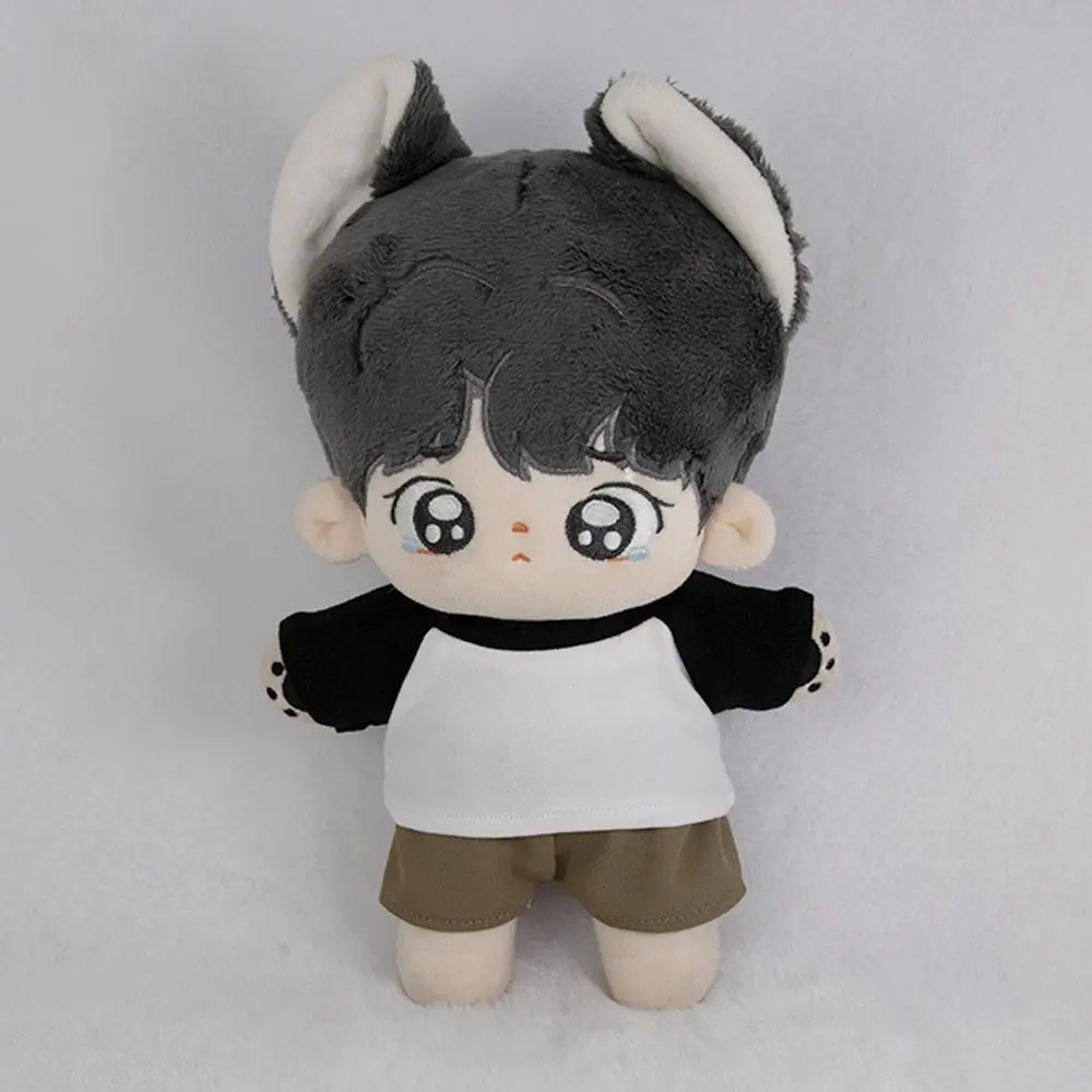 10CM Doll Clothes Cute Tops Cotton T-shirt Candy Color Sweatshirt For Cotton Stuffed Dolls Toys Accessories Idol Doll Outfit