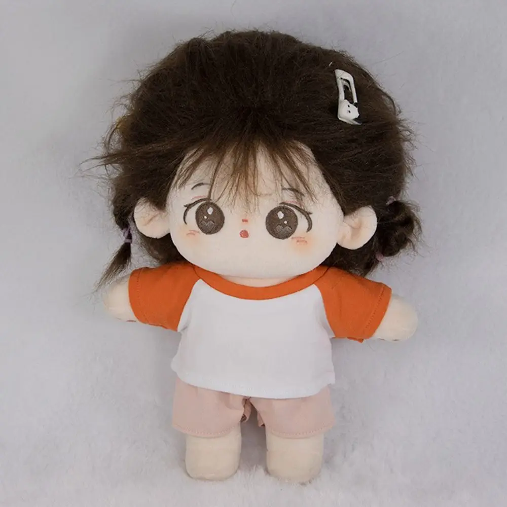 10CM Doll Clothes Cute Tops Cotton T-shirt Candy Color Sweatshirt For Cotton Stuffed Dolls Toys Accessories Idol Doll Outfit
