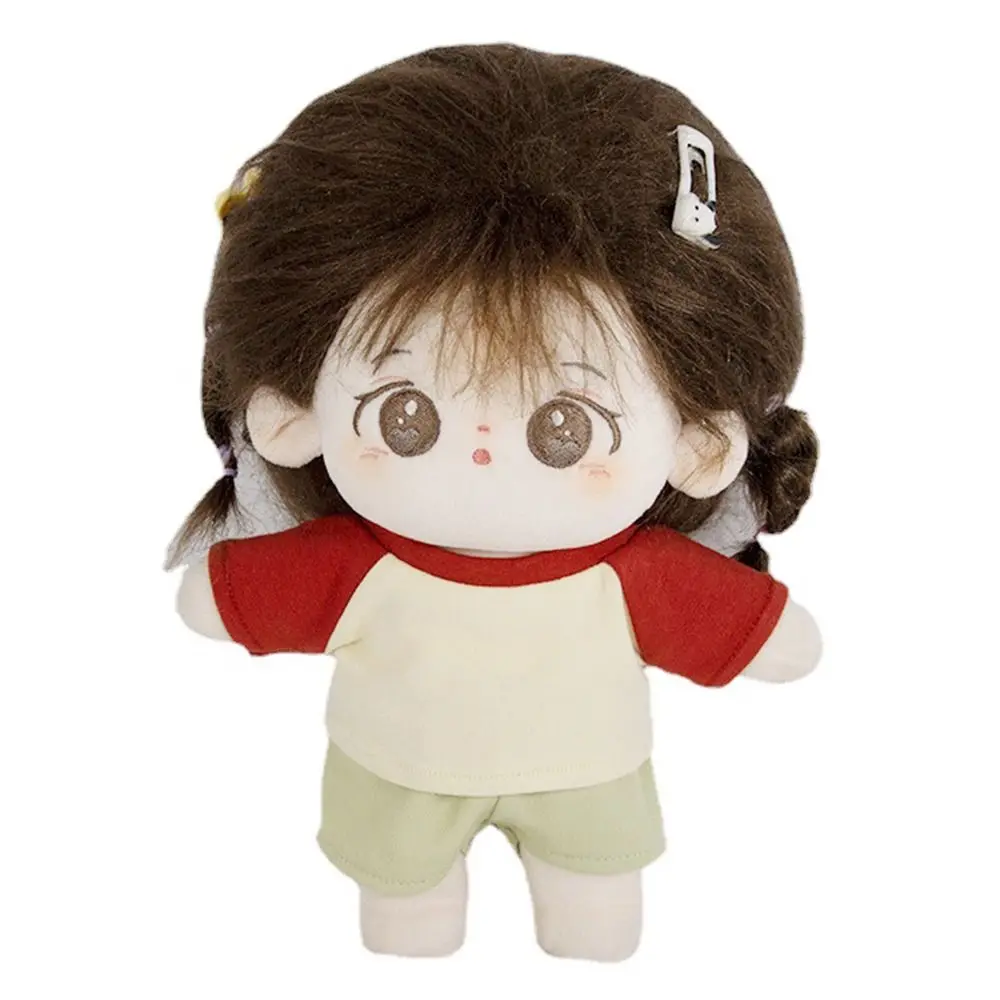 10CM Doll Clothes Cute Tops Cotton T-shirt Candy Color Sweatshirt For Cotton Stuffed Dolls Toys Accessories Idol Doll Outfit