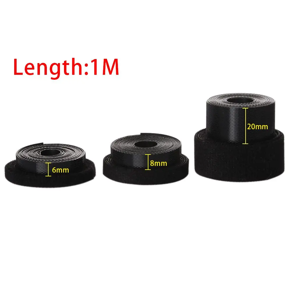 Newest 6/8/20mm Width Black/White Thin Paste Strap Doll Sewing Stickers Magic Tapes Sticker Clothes Fastener Tape