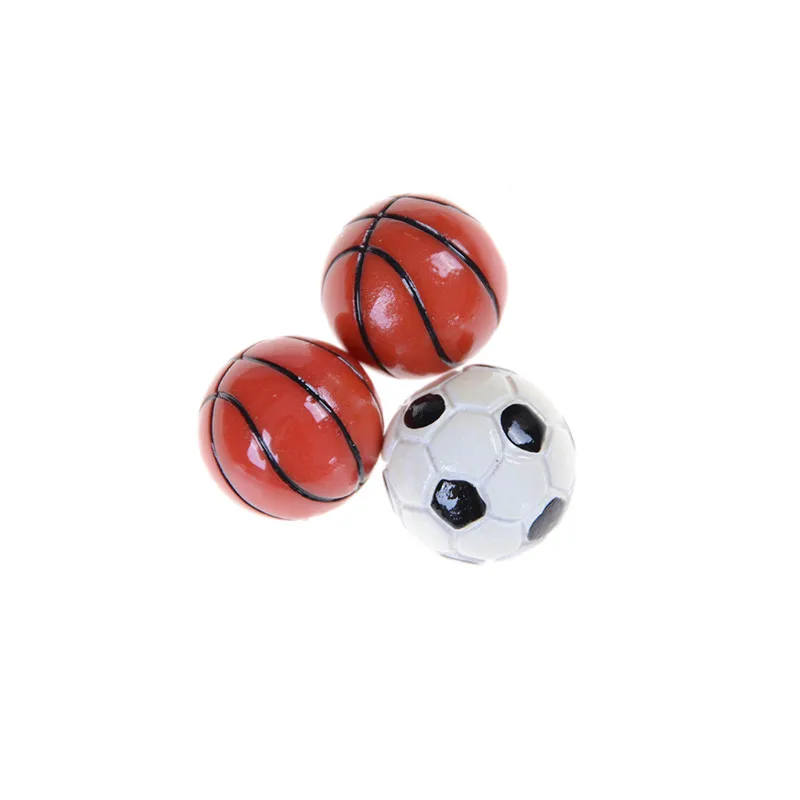 1:6/1:12 Dollhouse Miniature Sports Balls Soccer Football and Basketball Decor Toy