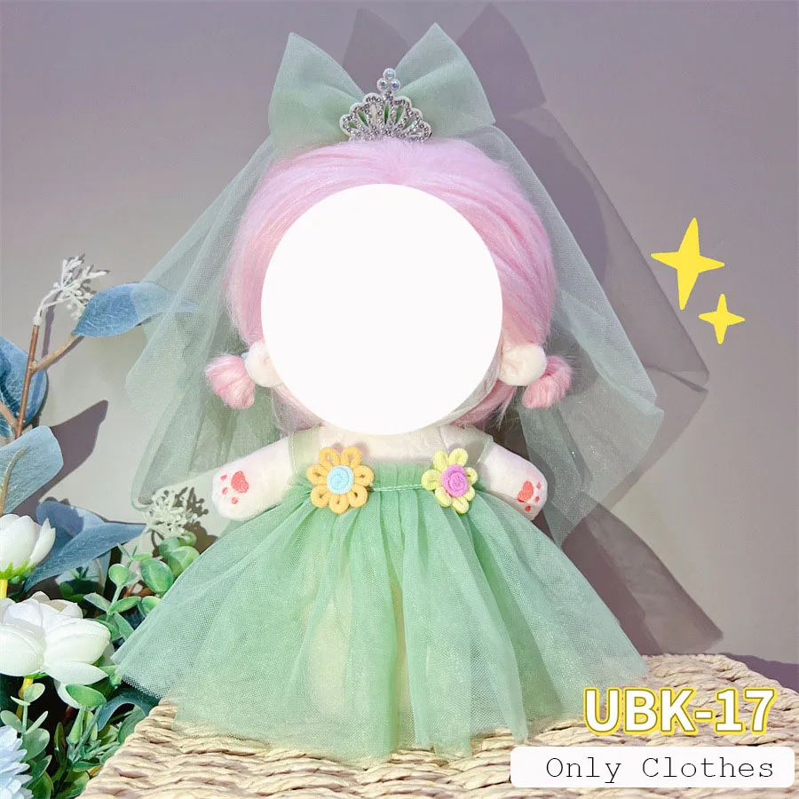 Cute Dres Jk Uniform Clothes for 20cm Cotton Plush Lolita Dress Up Clothing Skirt Fashion Casual Suit Socks Girl Toy Accessories