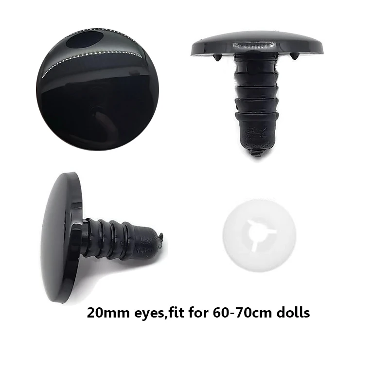 6mm/8mm/9mm/10mm/12mm Safety Eyes Black Color Fit for Crochet /Stuffed /Amigurumi Doll Come With Washers