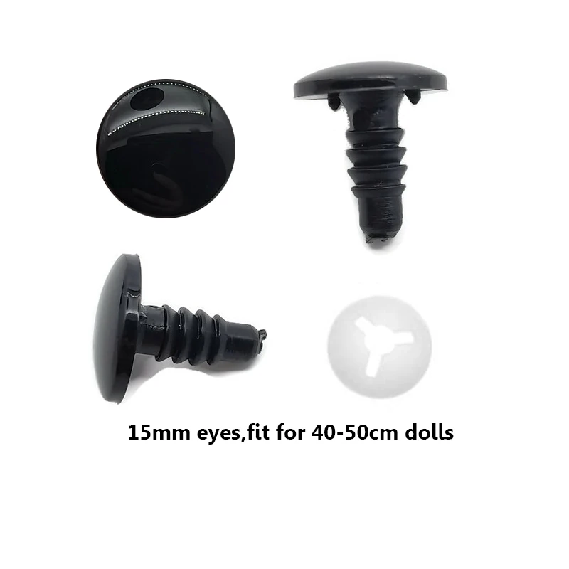 6mm/8mm/9mm/10mm/12mm Safety Eyes Black Color Fit for Crochet /Stuffed /Amigurumi Doll Come With Washers