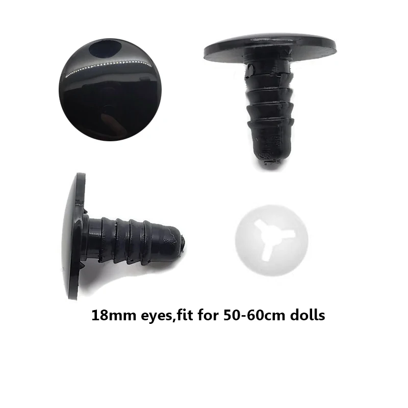 6mm/8mm/9mm/10mm/12mm Safety Eyes Black Color Fit for Crochet /Stuffed /Amigurumi Doll Come With Washers