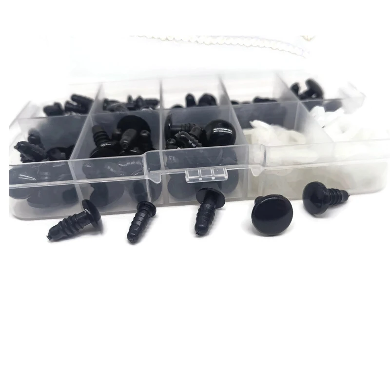 6mm/8mm/9mm/10mm/12mm Safety Eyes Black Color Fit for Crochet /Stuffed /Amigurumi Doll Come With Washers