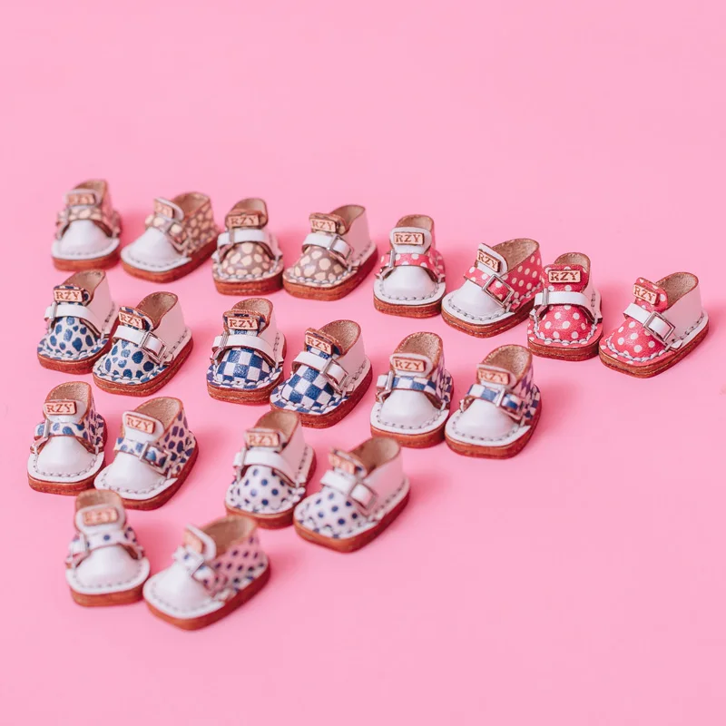 Ob11 Dolls Shoes Cute Leather Shoes Spotted Shoes for Body9, YMY Body, UFDOLL, GSC, Obitsu11, 1/12bjd Doll Accessories Toys