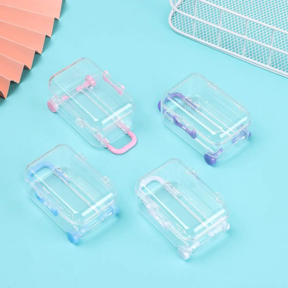 Fashion Dolls Mini Suitcase Doll Handbag Dollhouse Decoration Miniature Toys Trunk Lovely Small Clutch Jewellery Box