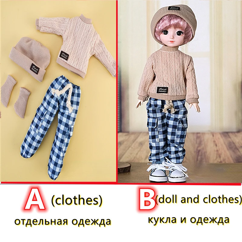 Fashion 1/6 Bjd Doll or Dress Up Clothes Accessories 30cm Princess Doll Kids Children's Girl Birthday Gift Toys
