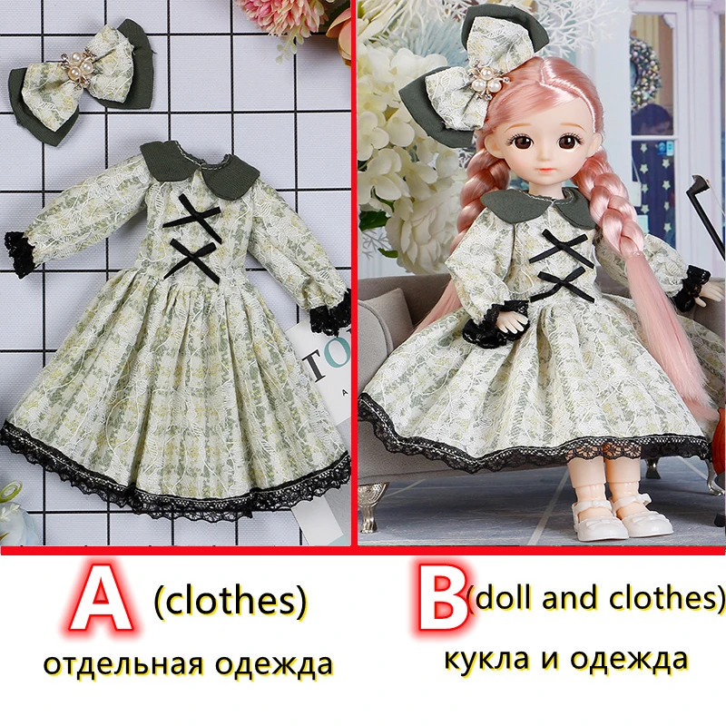 Fashion 1/6 Bjd Doll or Dress Up Clothes Accessories 30cm Princess Doll Kids Children's Girl Birthday Gift Toys