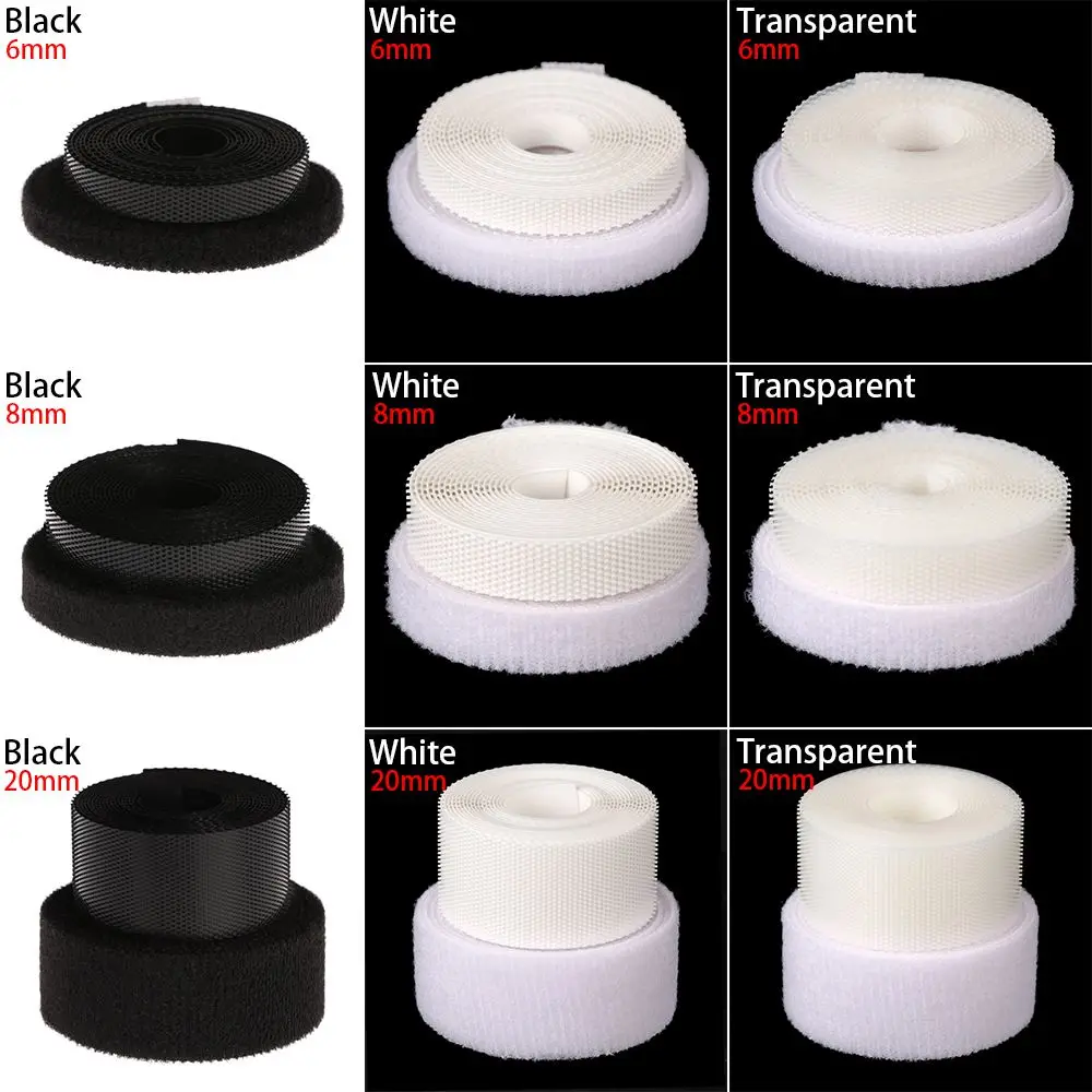 Doll Clothes Magic Tapes Sticker Sewing Fastener Tape Sewing Paste Strap DIY Doll Couture Clothing Accessories 6/8/20mm Width