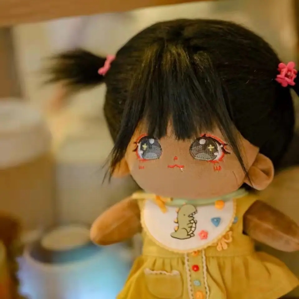 Black hair 20cm Korea Kpop EXO Doll Clothes Cute Stuffed Toy Dolls Plush for Idol Dolls YIBO Star Gift