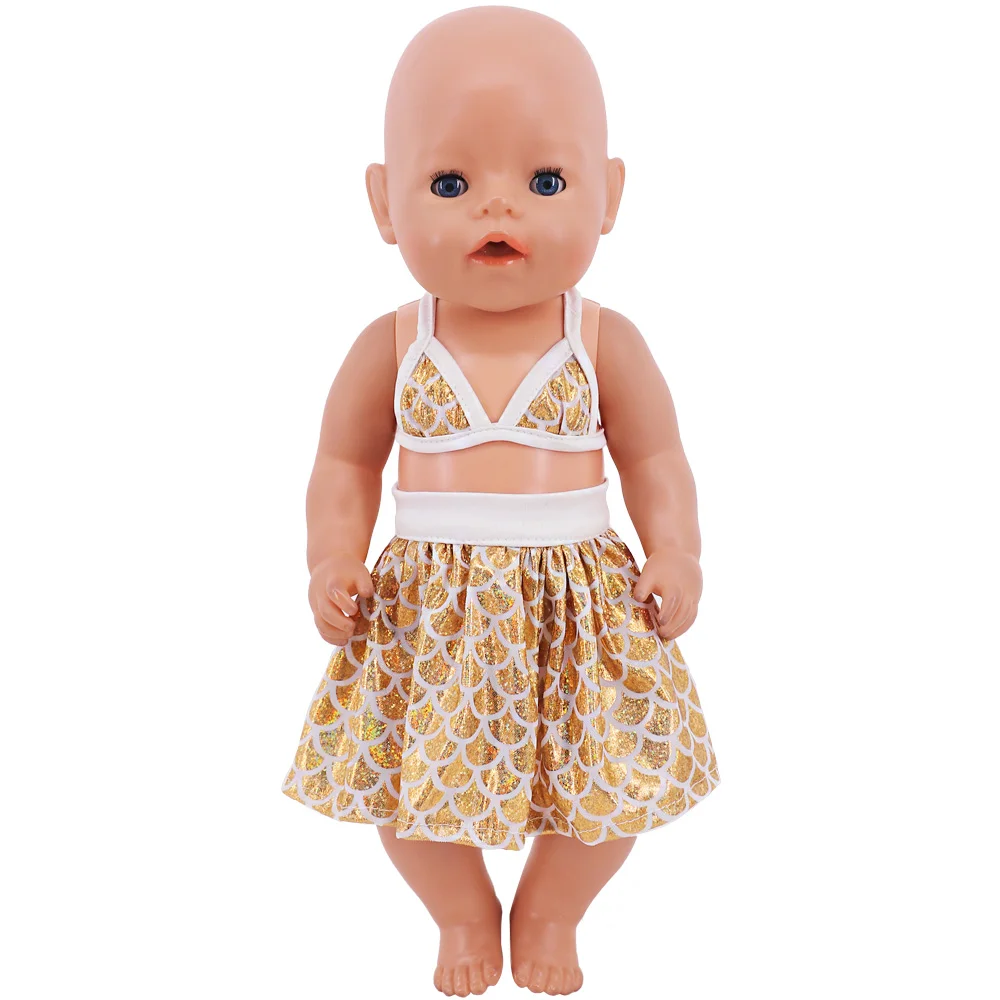 25 Styles Yellow Skirt Doll Clothes For 43 Cm Baby Doll & 18 inch American Doll Girl's Dress,Our Generation Accessories Toys