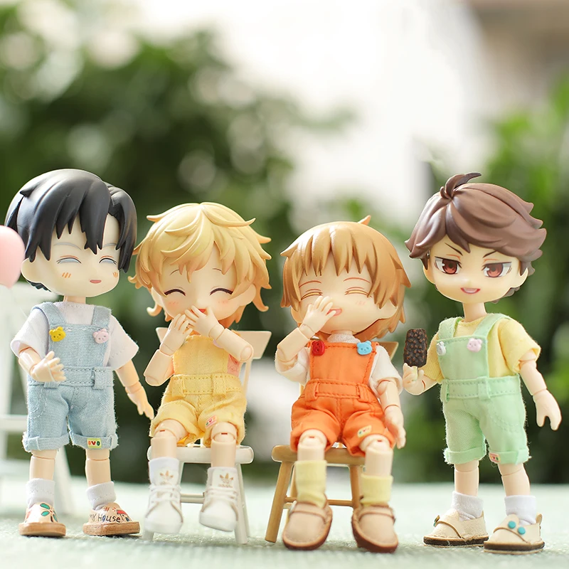Kawaii 1/12 BJD Doll Clothes Fashion Suspender Pants Dolls jeans for ob11,gsc,body9 Dolls Accessories Obitsu 11 Clothes
