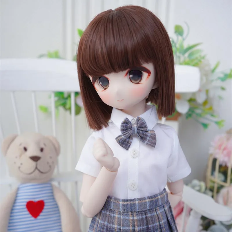 1/3 1/4 1/6 1/8 Bjd Wig Cute Short Straight High Temperature Wire SD For BJD Doll Hair