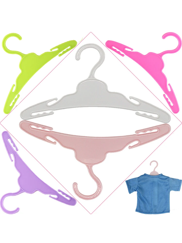 Doll Hangers Accessories For American 18 Inch Girl Doll Pink 10pcs;20pcs/lot Plastic Hangers Fit 43cm Baby New Born&OG Life Doll