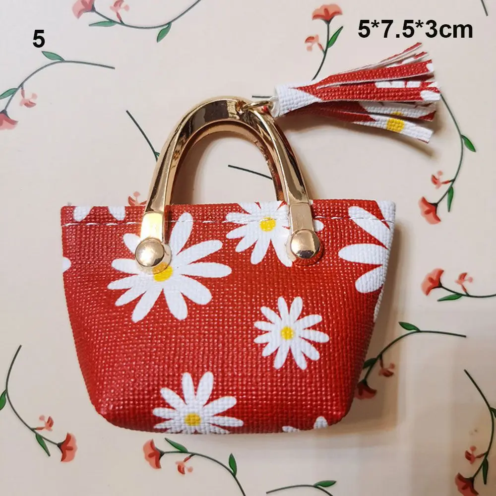 Fashion Miniature Handbag PU Leather Bag Lady Purse Shoulder Bag For 1/6 BJD Dolls Outfits Accessories Dollhouse Girls Gift Toys