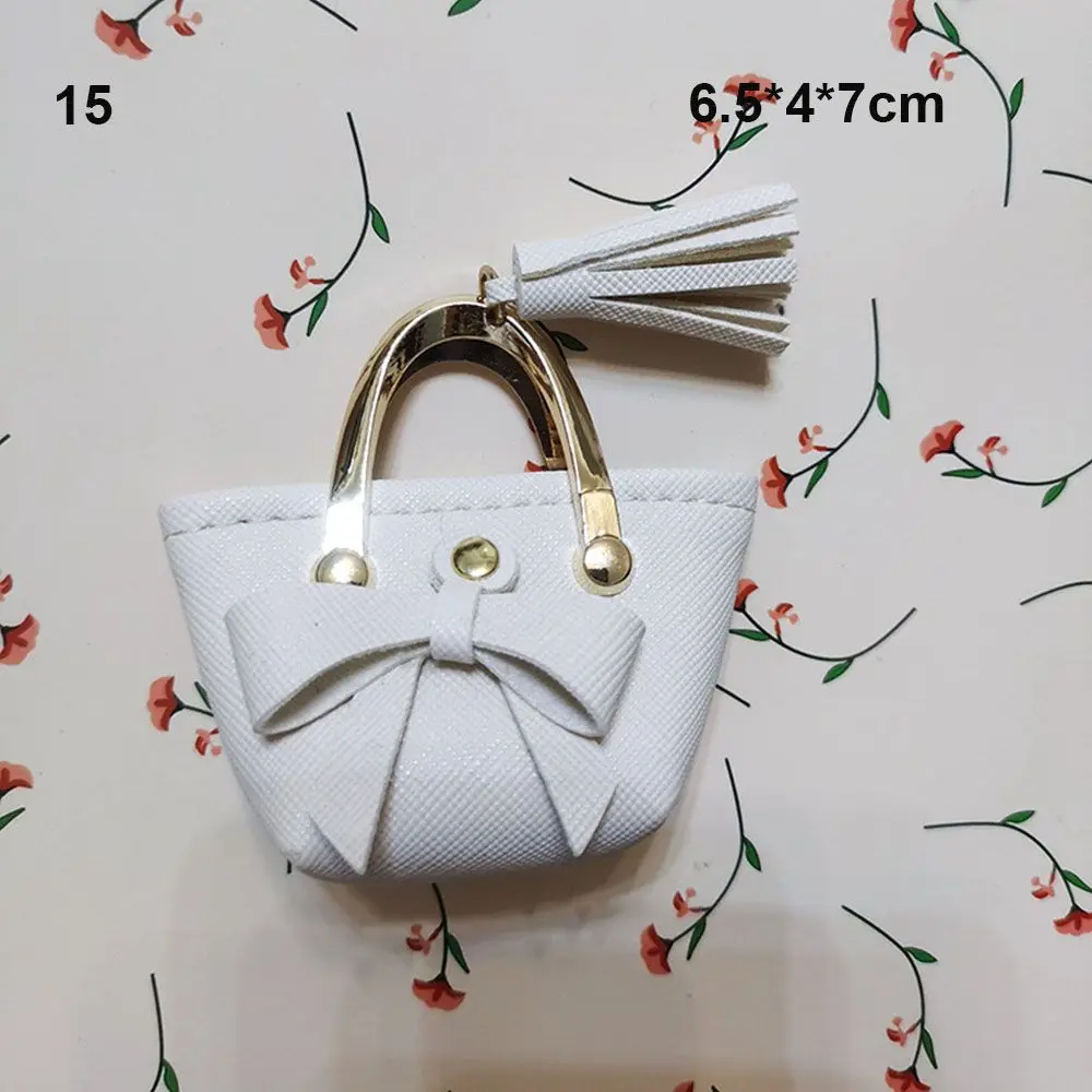 Fashion Miniature Handbag PU Leather Bag Lady Purse Shoulder Bag For 1/6 BJD Dolls Outfits Accessories Dollhouse Girls Gift Toys