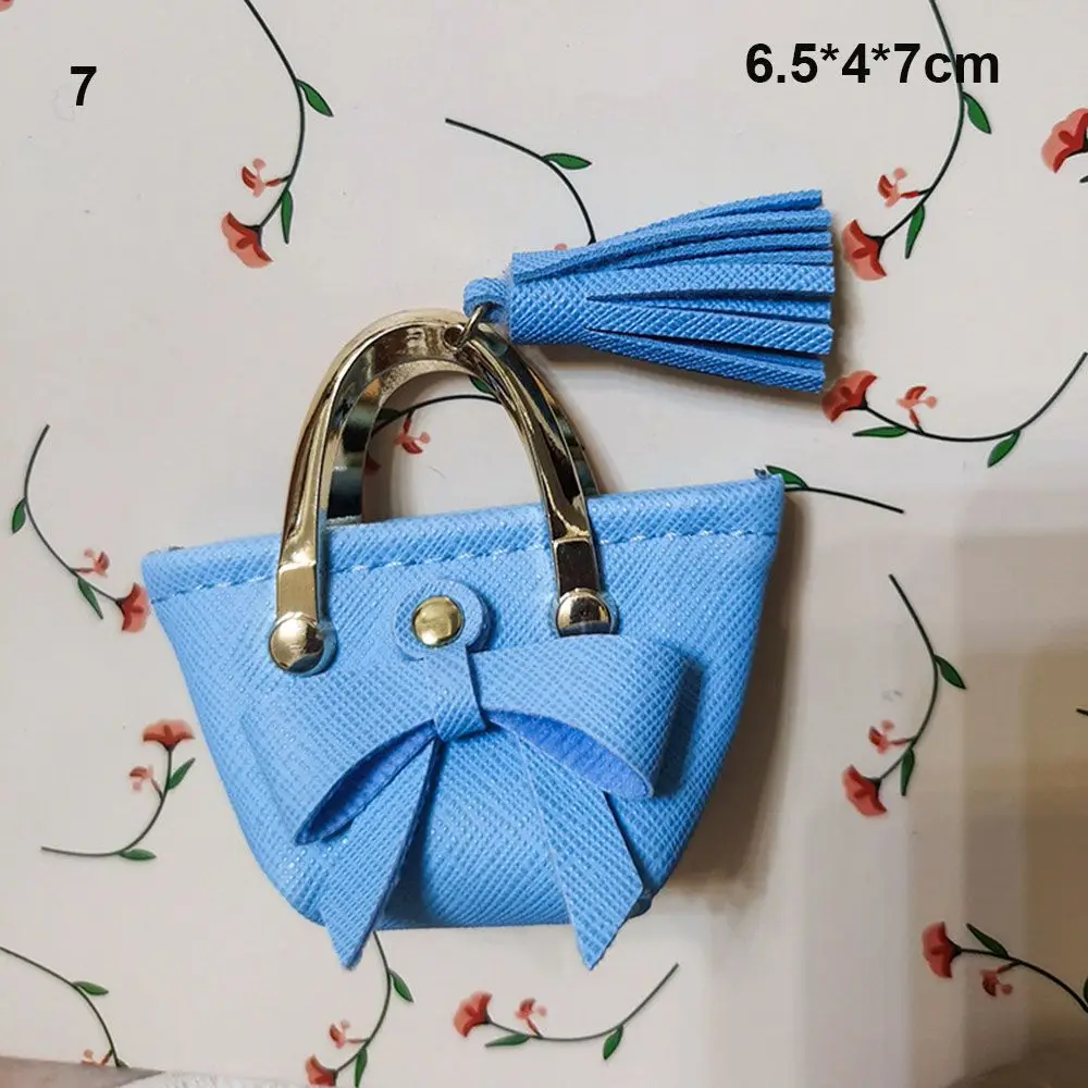Fashion Miniature Handbag PU Leather Bag Lady Purse Shoulder Bag For 1/6 BJD Dolls Outfits Accessories Dollhouse Girls Gift Toys