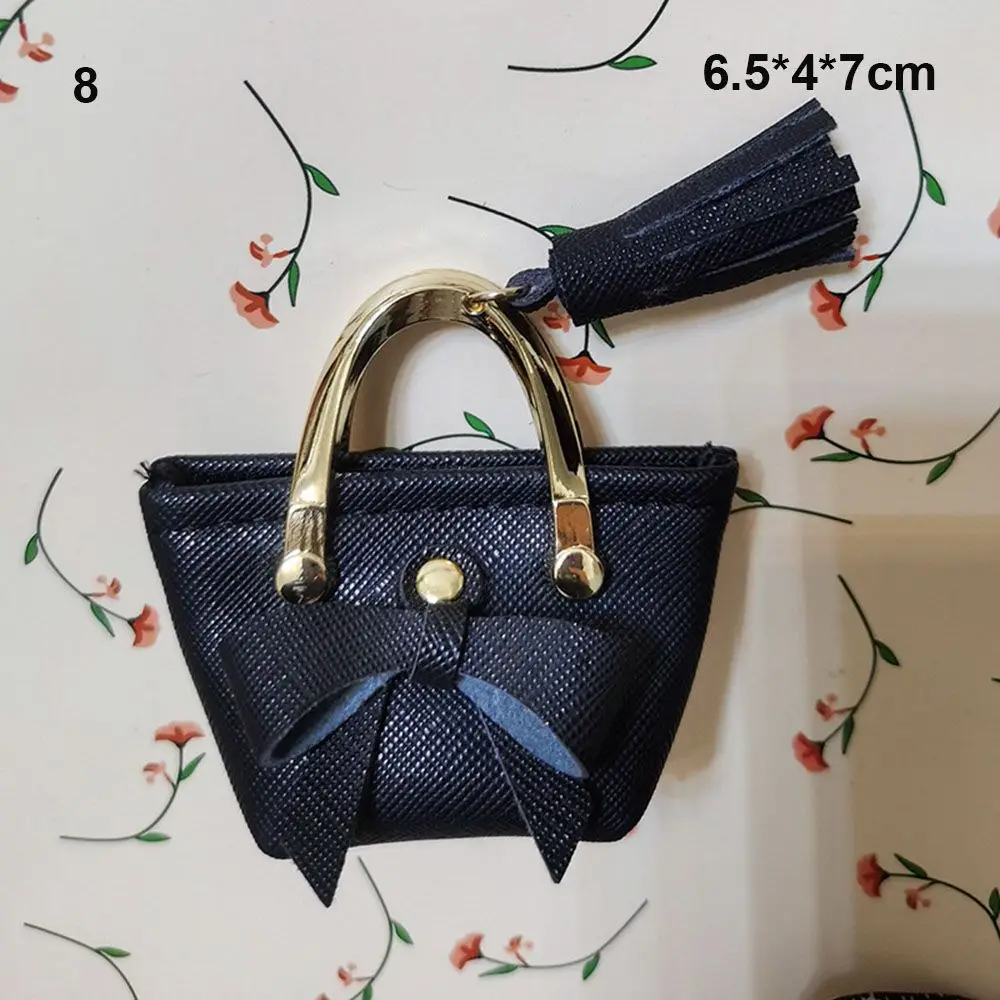 Fashion Miniature Handbag PU Leather Bag Lady Purse Shoulder Bag For 1/6 BJD Dolls Outfits Accessories Dollhouse Girls Gift Toys